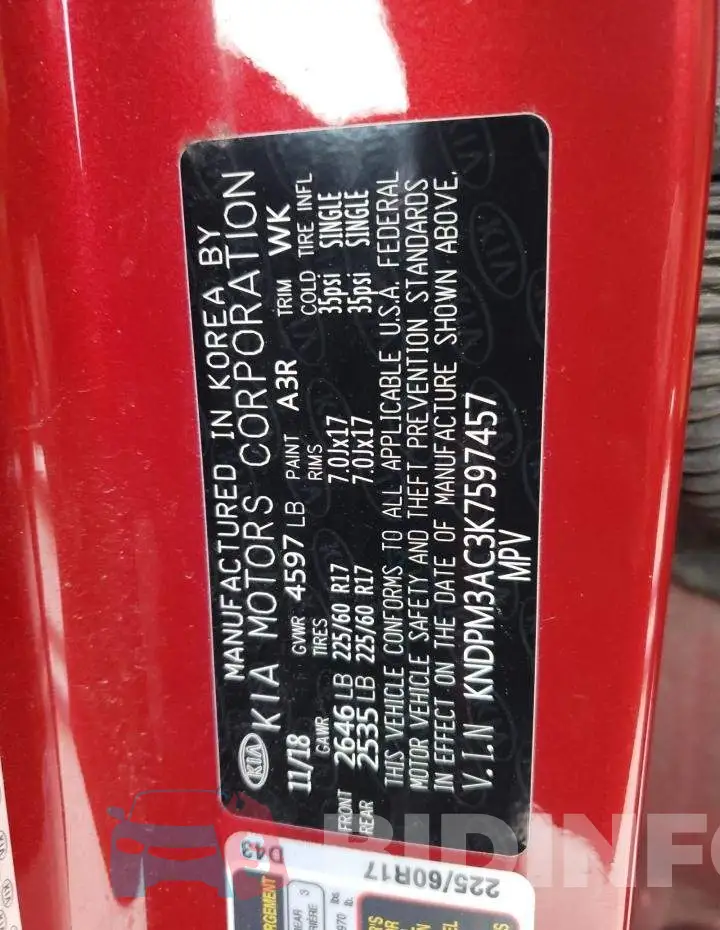 KNDPM3AC3K7597457 Photo# 13