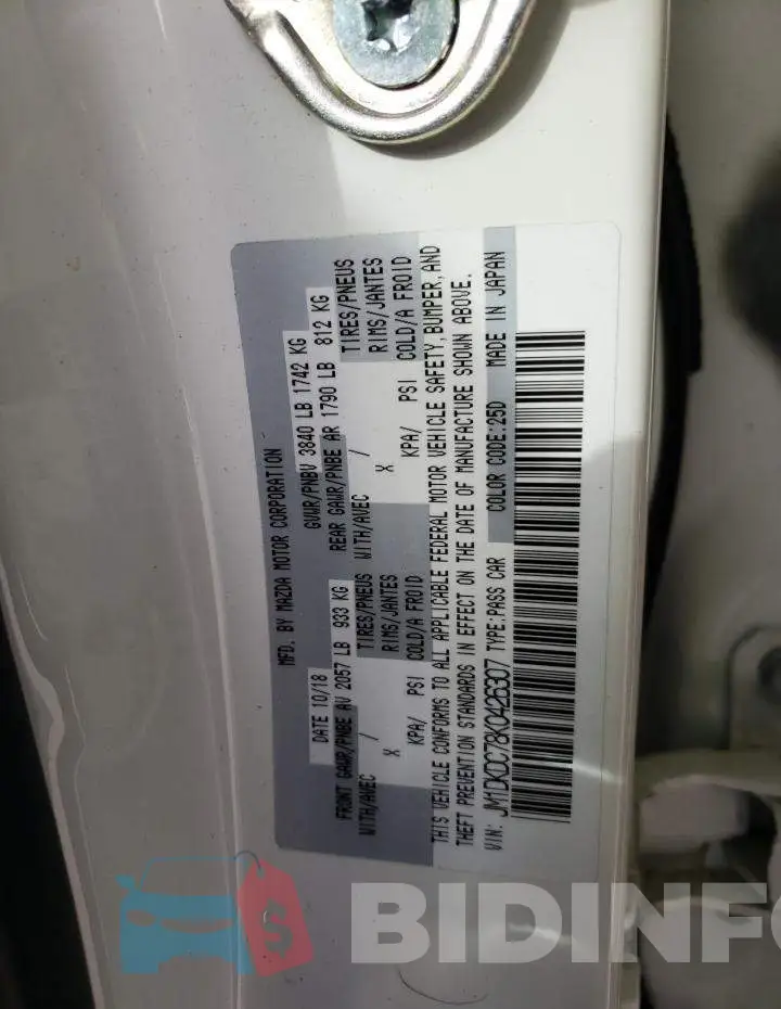 JM1DKDC78K0426307 Photo# 12