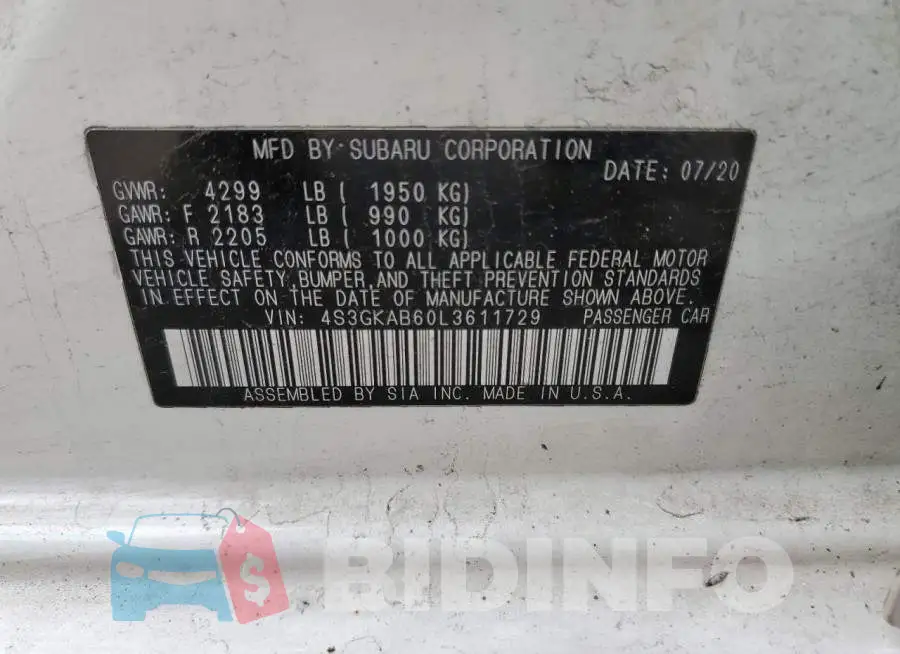 4S3GKAB60L3611729 Photo# 12