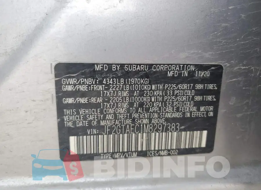 JF2GTAEC1M8297383 Photo# 14