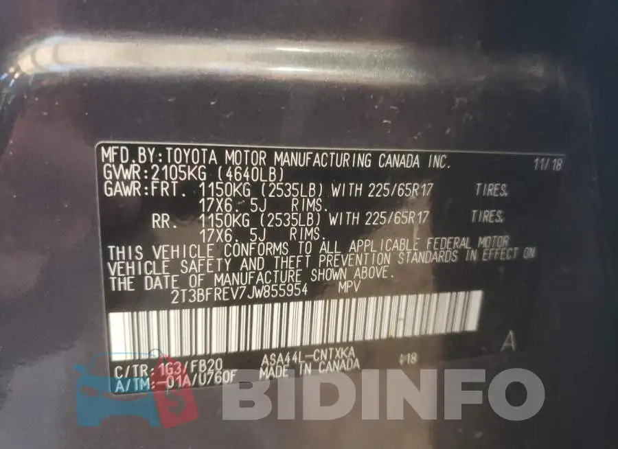 2T3BFREV7JW855954 Photo# 10