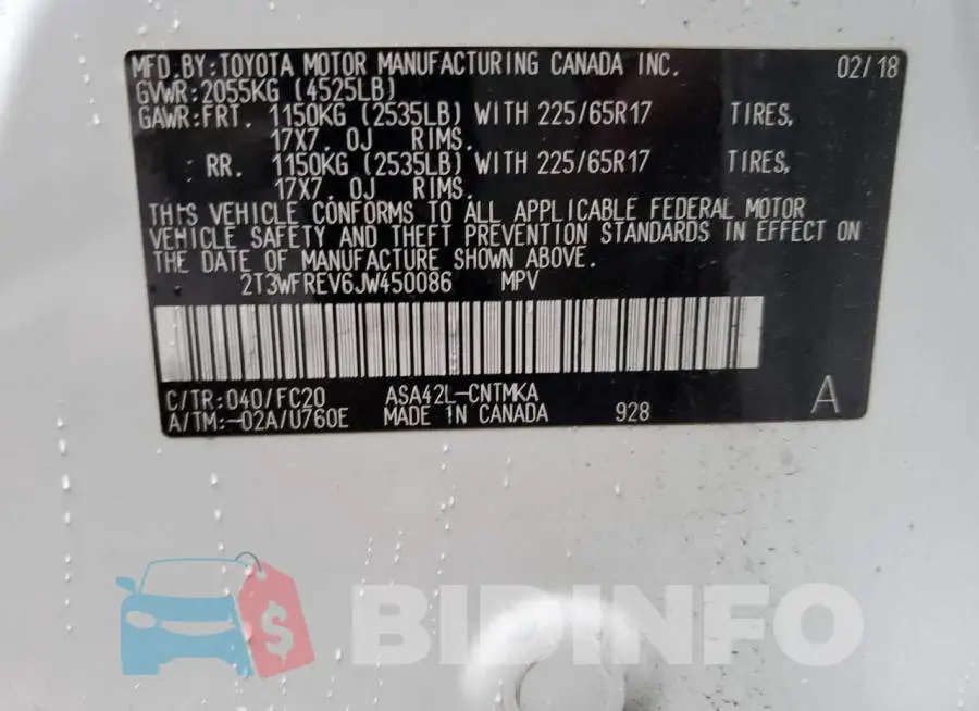 2T3WFREV6JW450086 Photo# 13