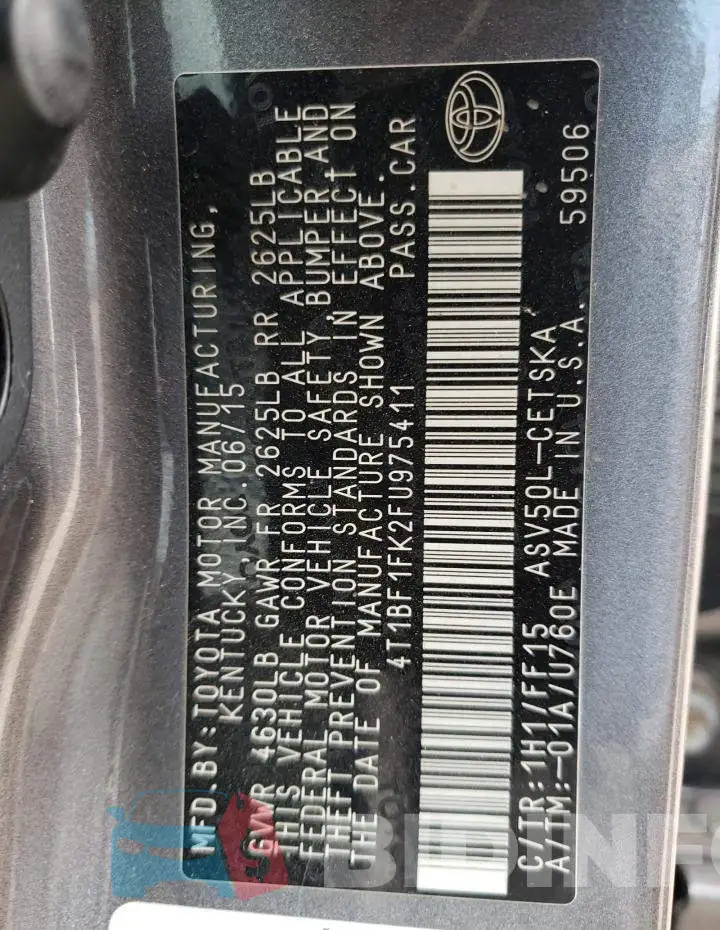 4T1BF1FK2FU975411 Photo# 12