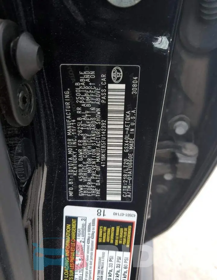 4T1BK1EB5FU142392 Photo# 12