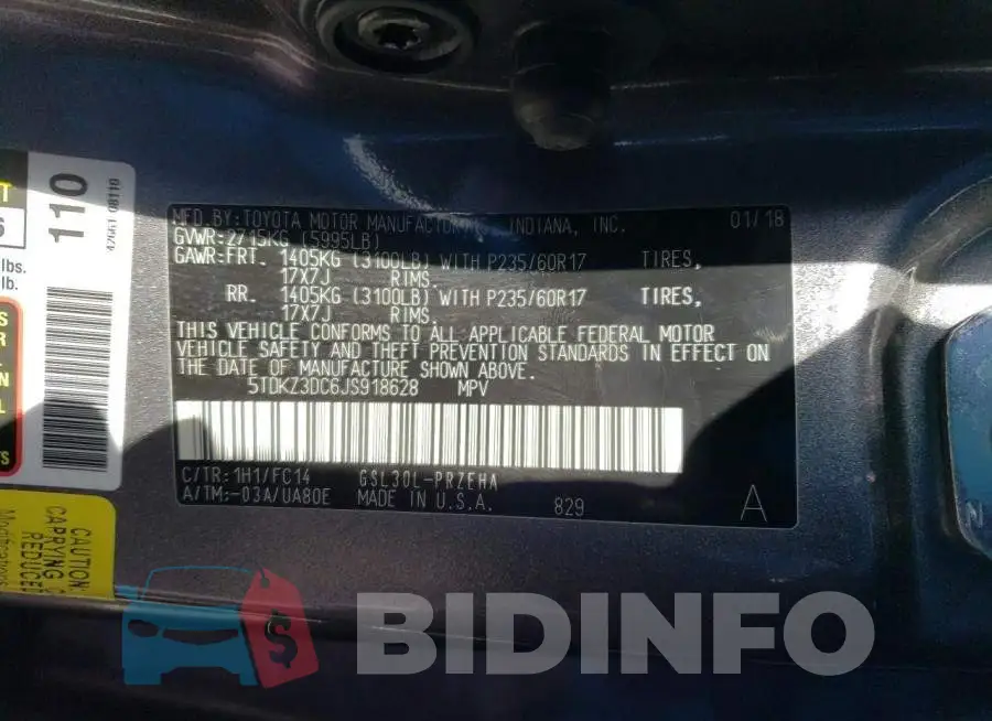 5TDKZ3DC6JS918628 Photo# 12