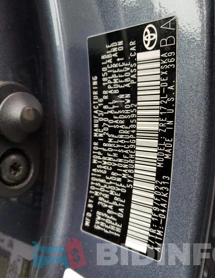 5YFBURHE9GP485952 Photo# 12
