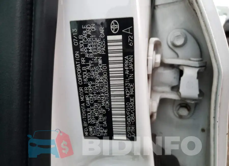 JTDKTUD35ED580101 Photo# 12