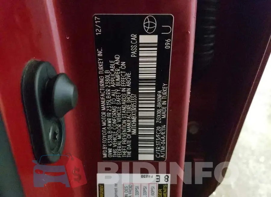 NMTKHMBX1JR053337 Photo# 13