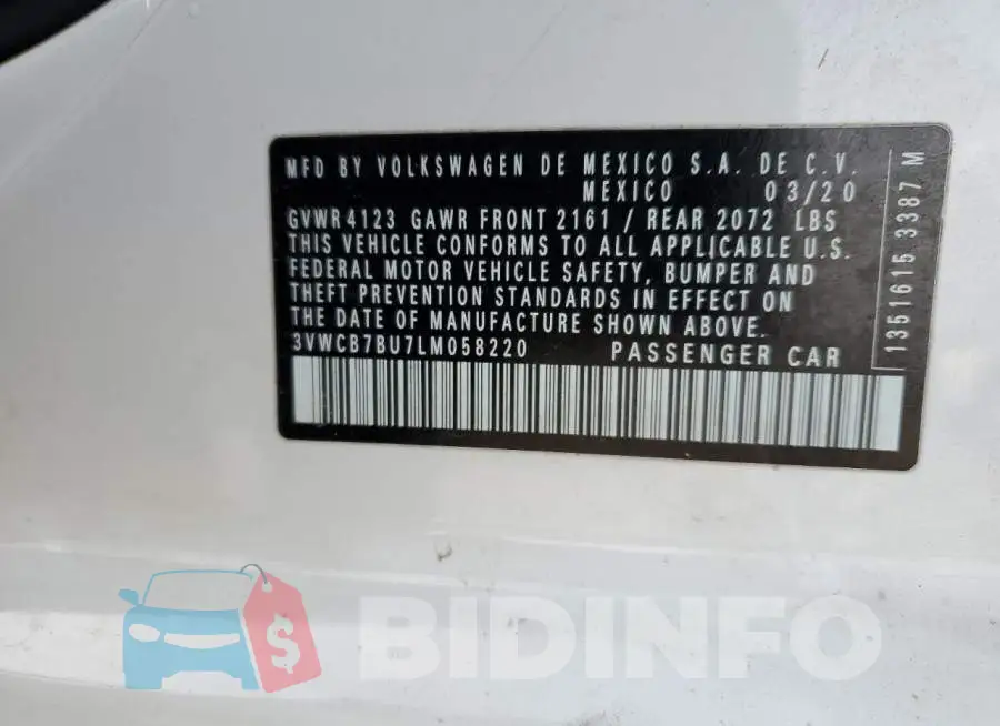 3VWCB7BU7LM058220 Photo# 12