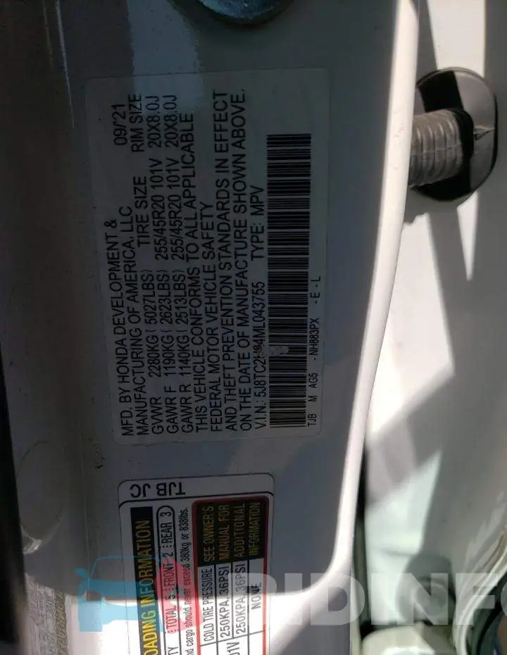 5J8TC2H64ML043755 Photo# 13