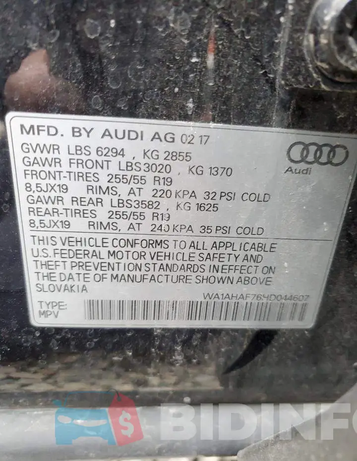 WA1AHAF76HD044607 Photo# 13