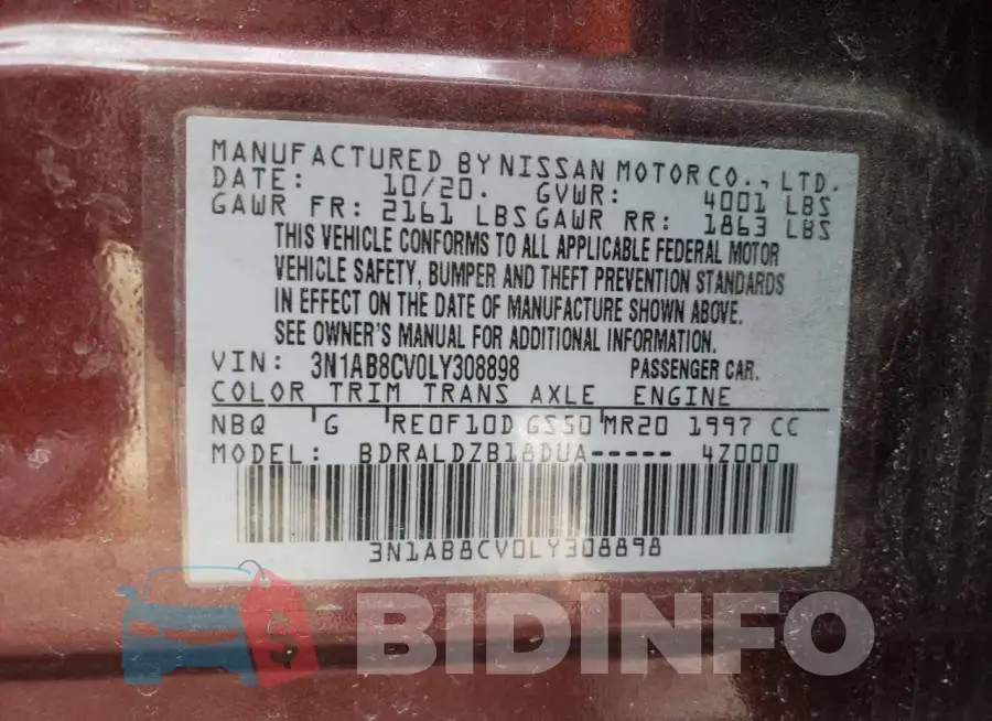 3N1AB8CV0LY308898 Photo# 10