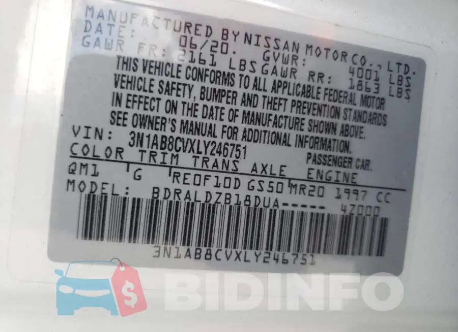 3N1AB8CVXLY246751 Photo# 12