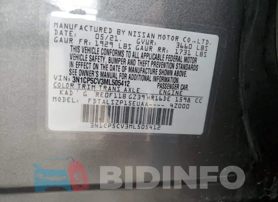 3N1CP5CV3ML505412 Photo# 13