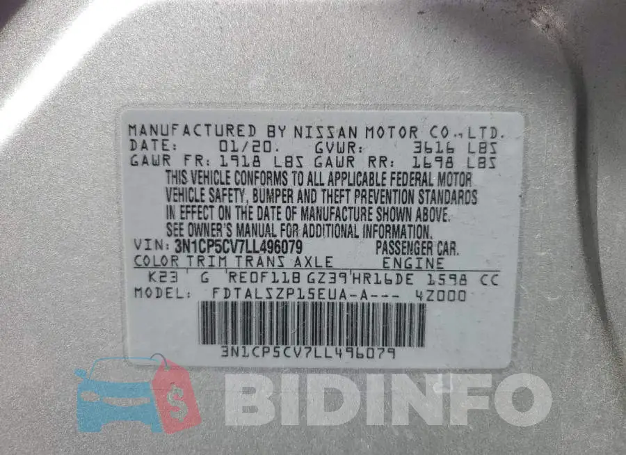 3N1CP5CV7LL496079 Photo# 12