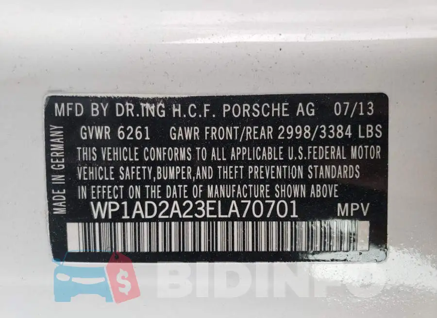 WP1AD2A23ELA70701 Photo# 12