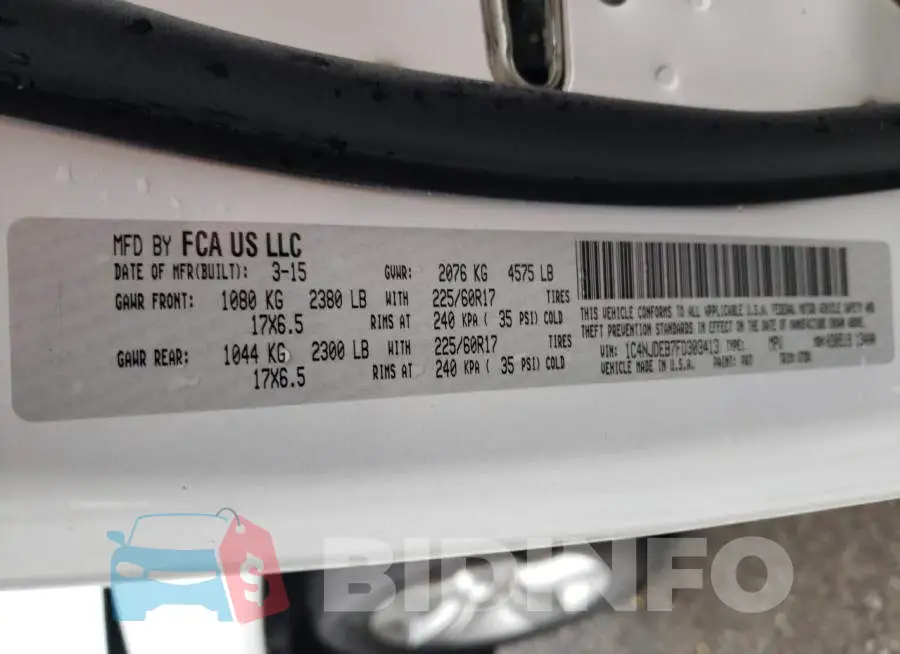 1C4NJDEB7FD303413 Photo# 12