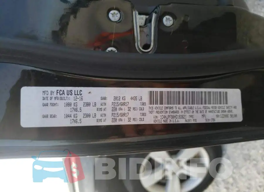 1C4NJPFB0HD183621 Photo# 14