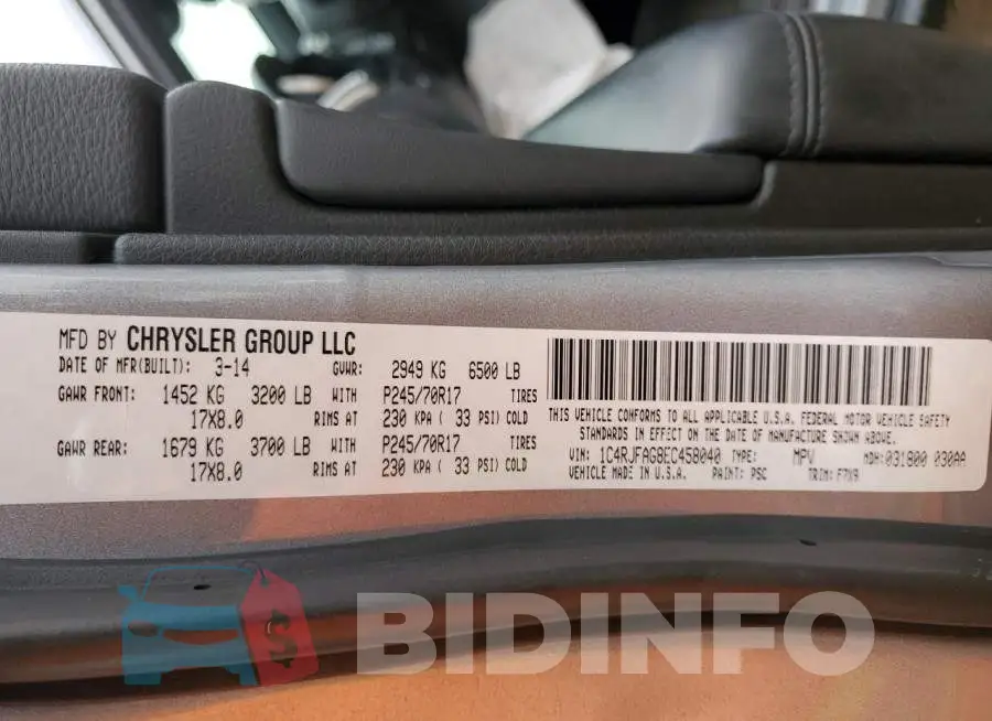 1C4RJFAG8EC458040 Photo# 13