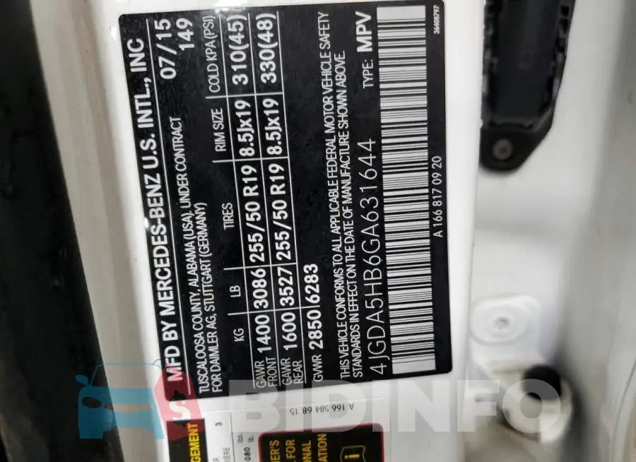 4JGDA5HB6GA631644 Photo# 12