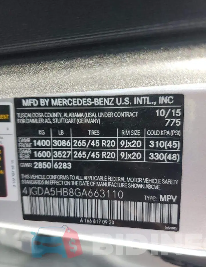 4JGDA5HB8GA663110 Photo# 13
