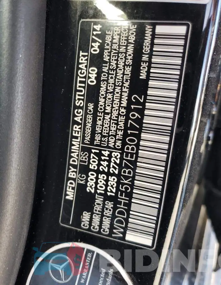 WDDHF5KB7EB017912 Photo# 12