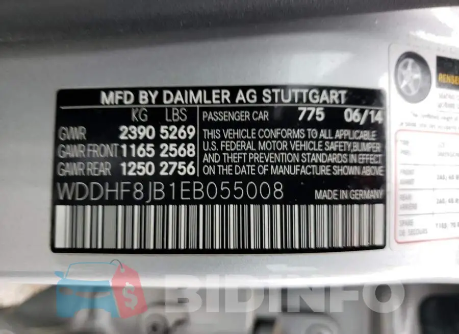 WDDHF8JB1EB055008 Photo# 13