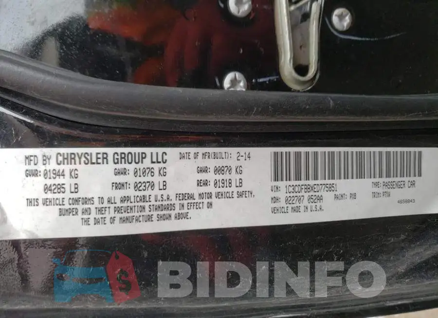 1C3CDFBBXED775851 Photo# 12