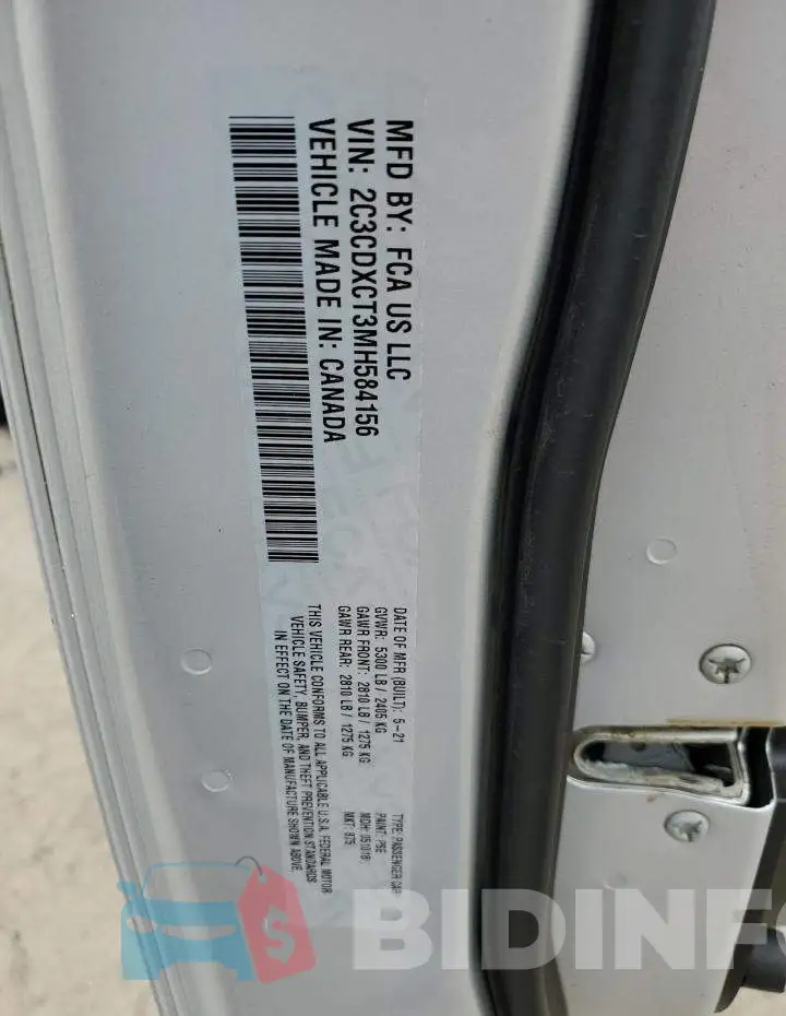 2C3CDXCT3MH584156 Photo# 12