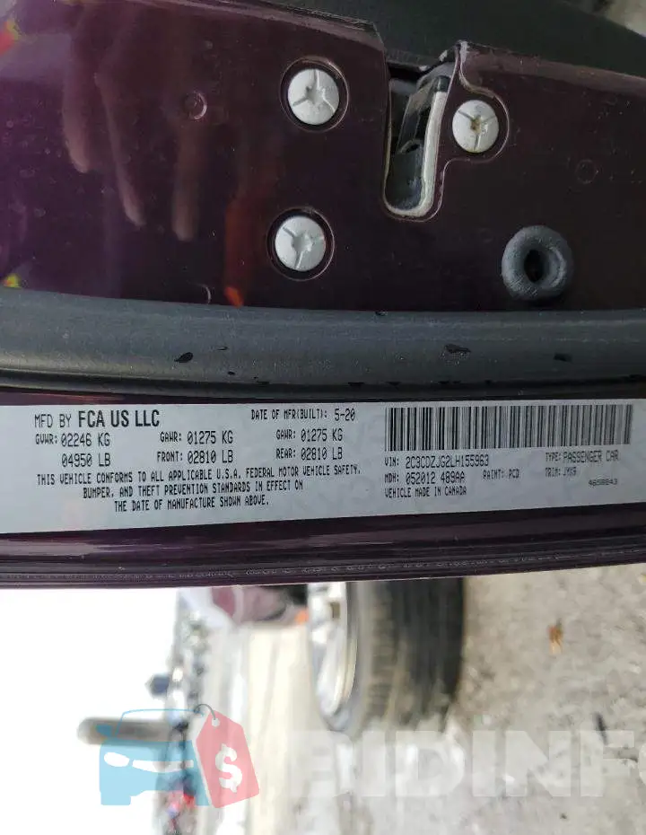 2C3CDZJG2LH155963 Photo# 13