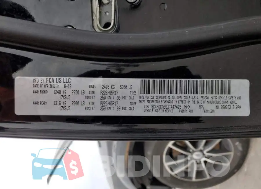 3C4PDCAB6JT447425 Photo# 14