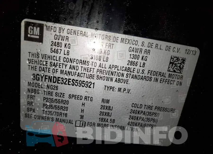 3GYFNDE32ES595921 Photo# 13