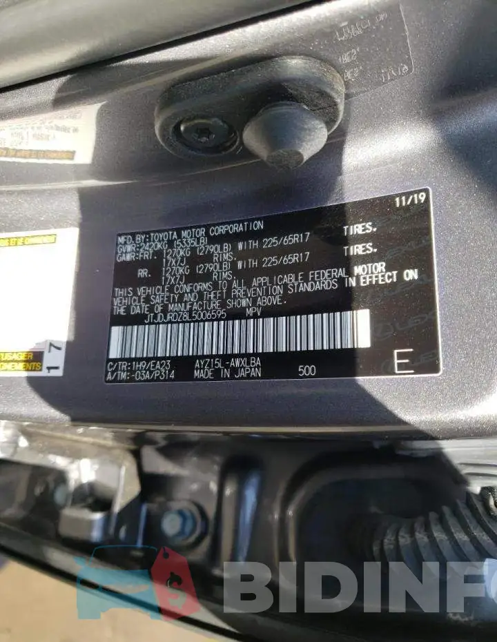 JTJDJRDZ8L5006595 Photo# 10