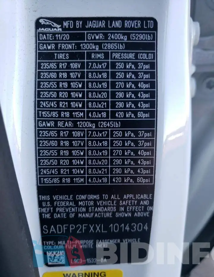 SADFP2FXXL1014304 Photo# 12