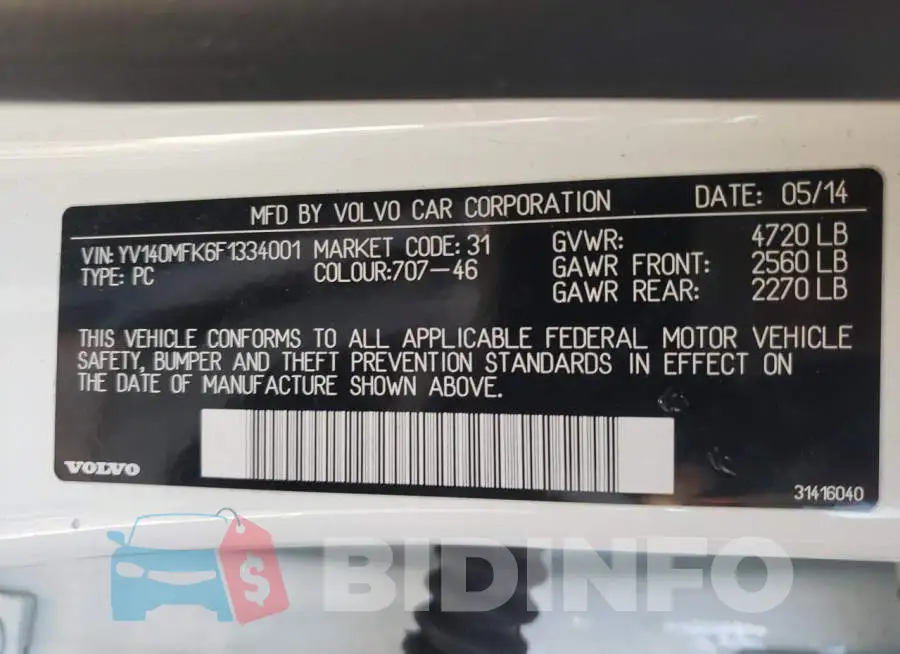 YV140MFK6F1334001 Photo# 13
