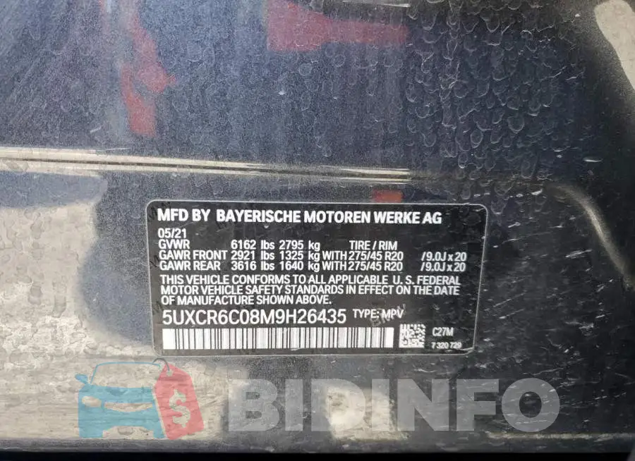 5UXCR6C08M9H26435 Photo# 13