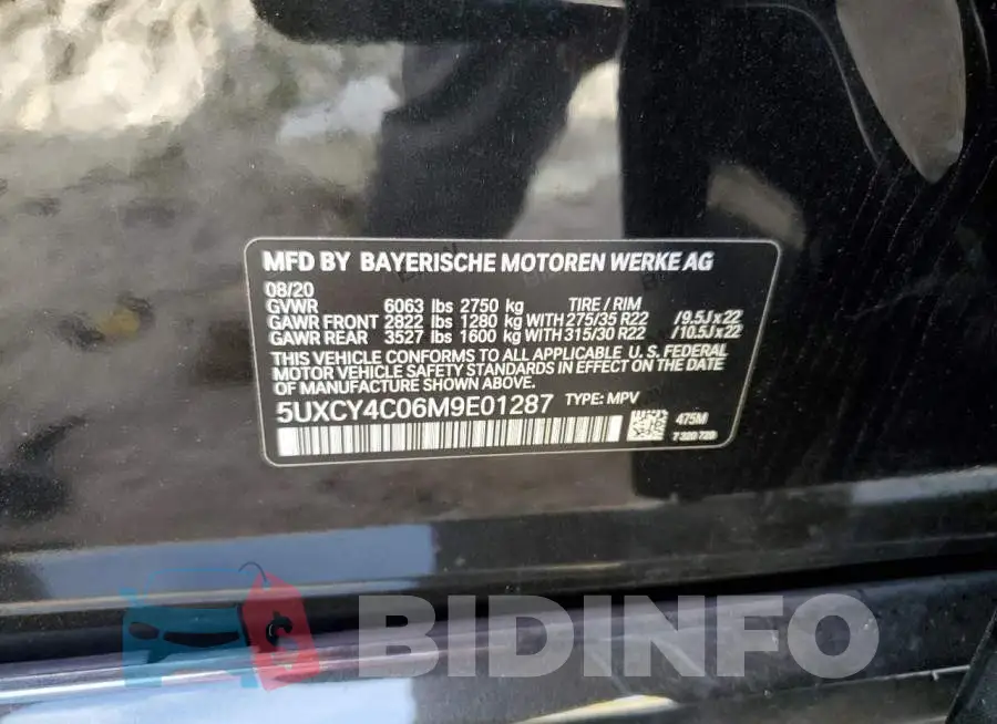 5UXCY4C06M9E01287 Photo# 14