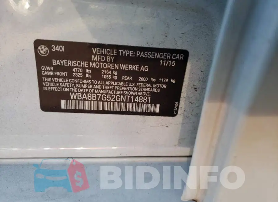 WBA8B7G52GNT14881 Photo# 12