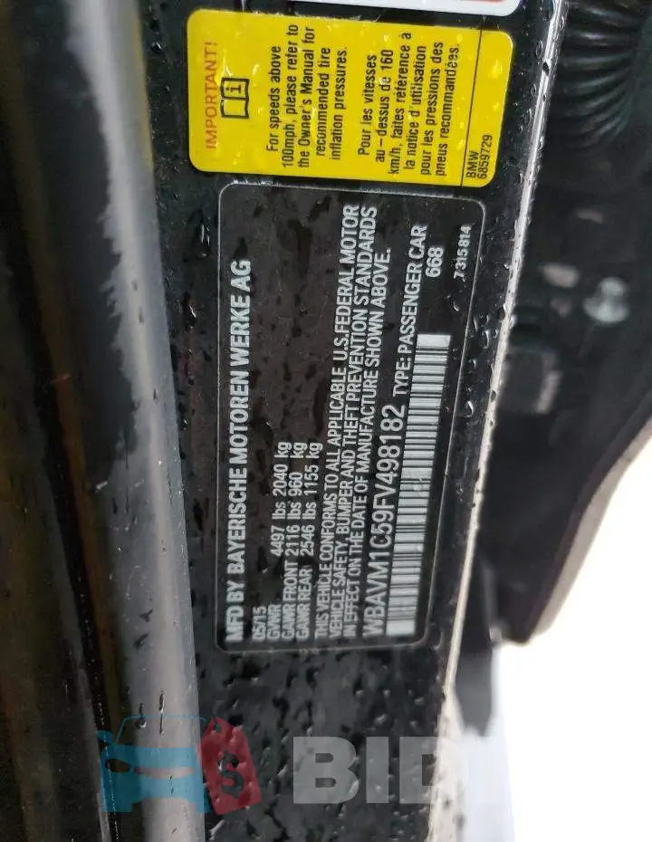 WBAVM1C59FV498182 Photo# 12