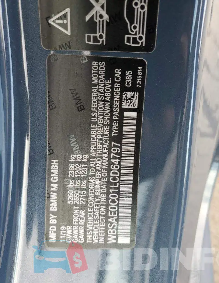WBSAE0C01LCD64797 Photo# 13
