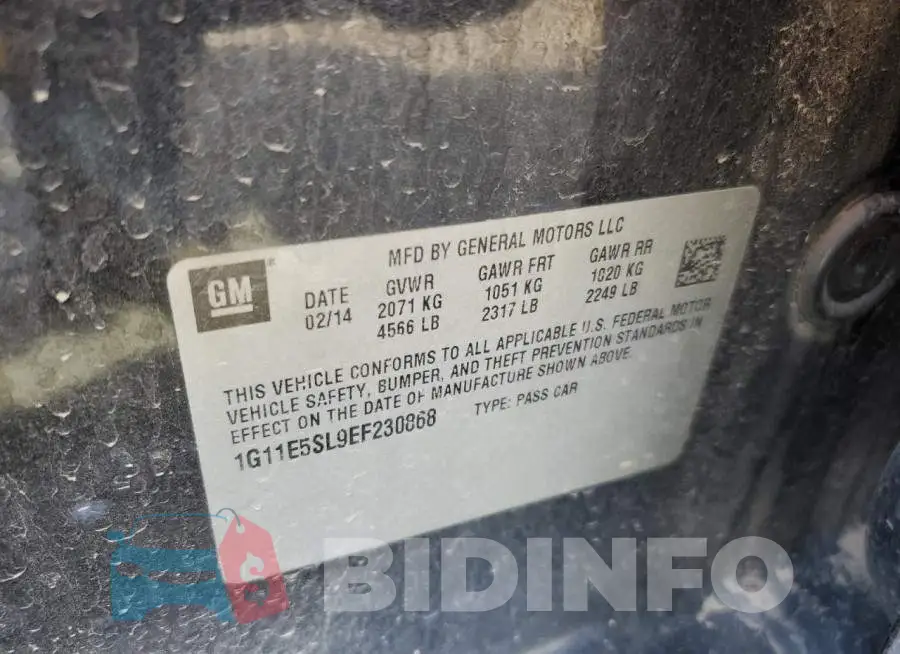 1G11E5SL9EF230868 Photo# 12