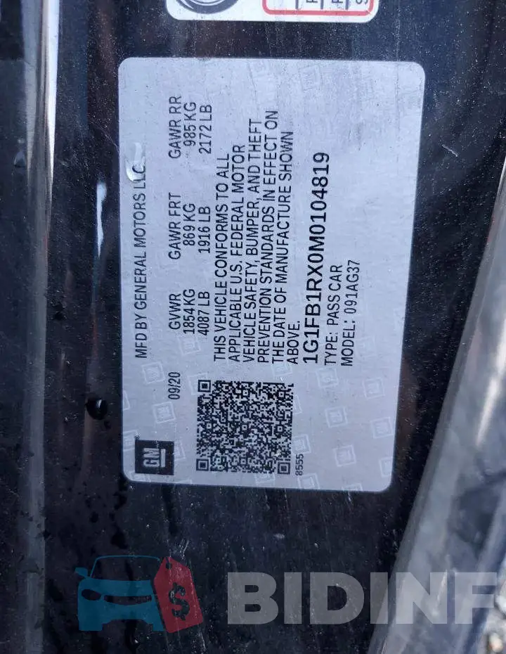 1G1FB1RX0M0104819 Photo# 12