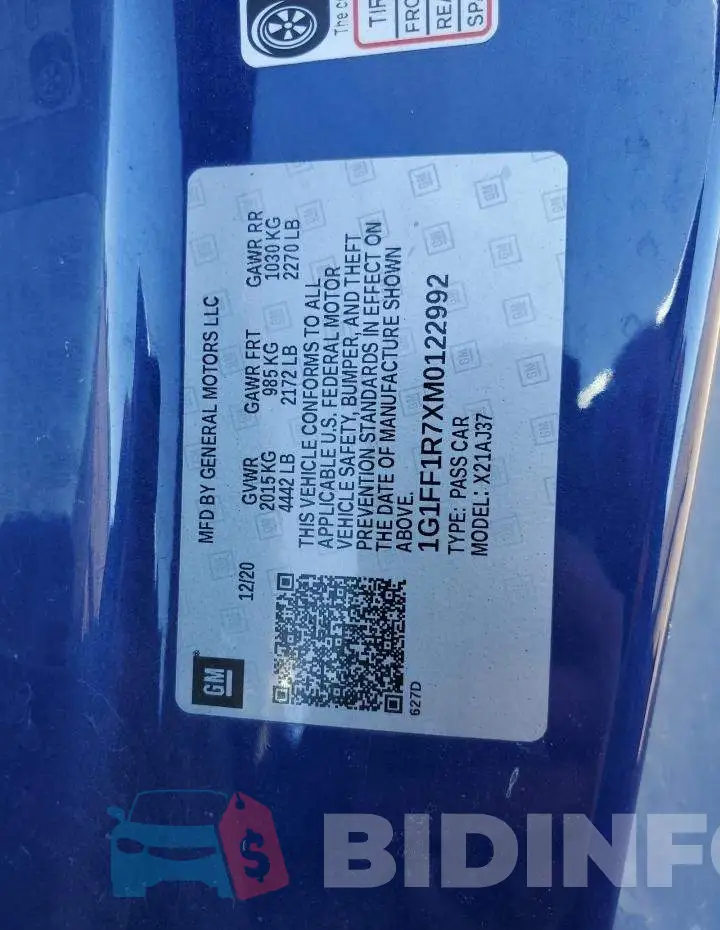 1G1FF1R7XM0122992 Photo# 12
