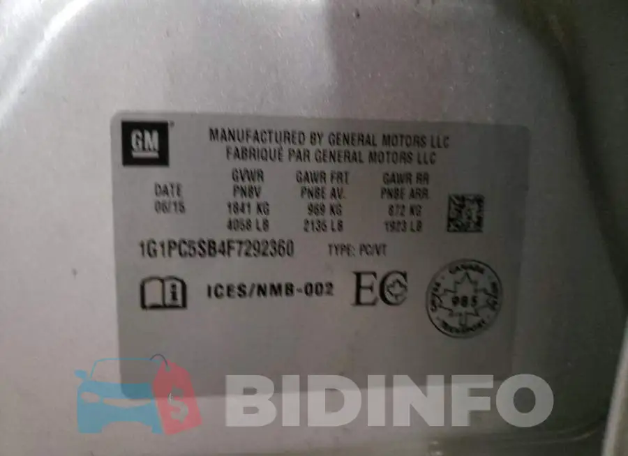 1G1PC5SB4F7292360 Photo# 12