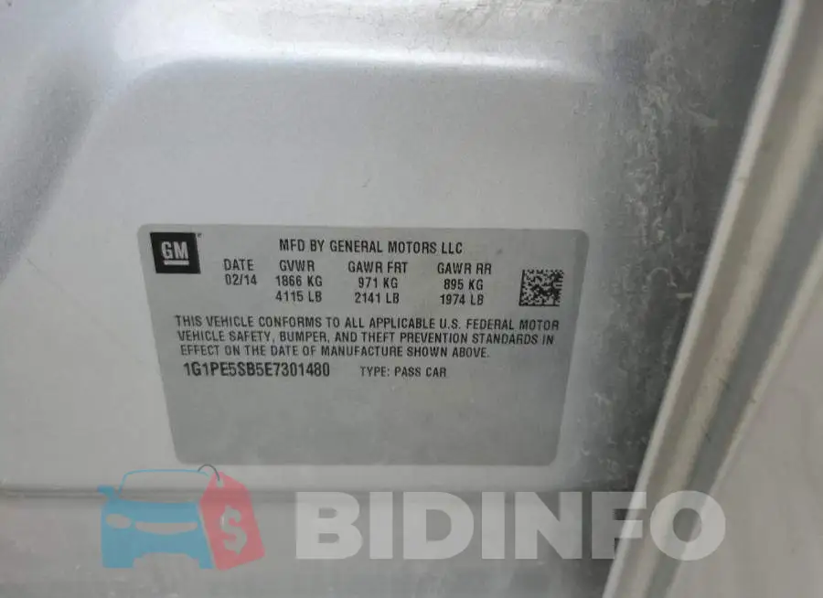 1G1PE5SB5E7301480 Photo# 12