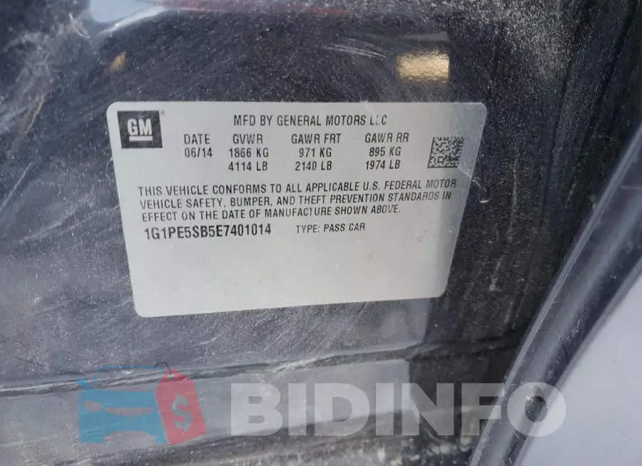 1G1PE5SB5E7401014 Photo# 12