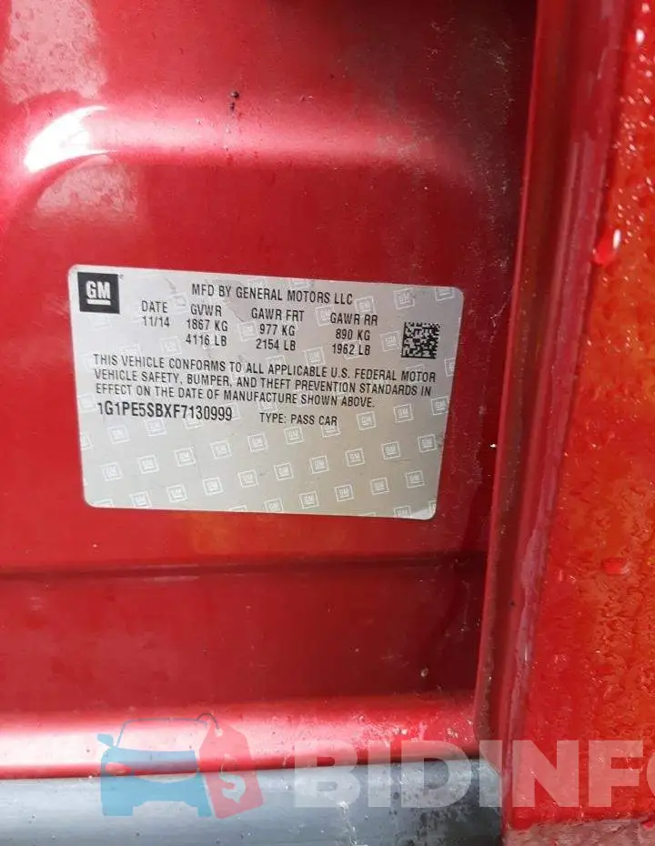 1G1PE5SBXF7130999 Photo# 12