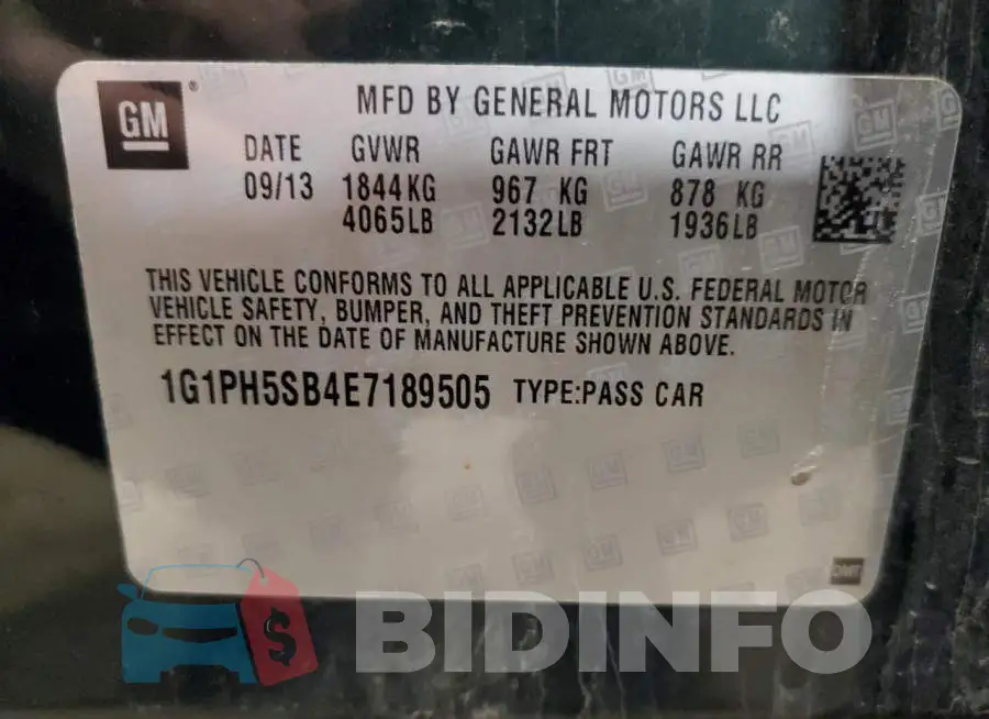 1G1PH5SB4E7189505 Photo# 12