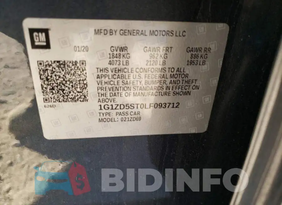 1G1ZD5ST0LF093712 Photo# 13