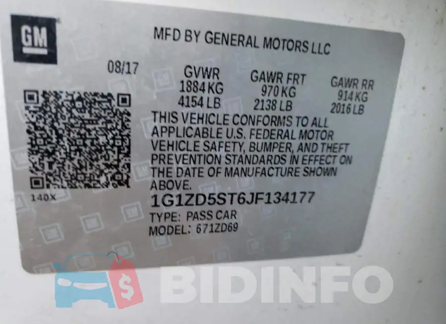 1G1ZD5ST6JF134177 Photo# 12